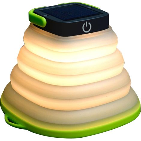 Lampe de Camping Rechargeable USB et Solaire 6 Led, Lampe Pliante Portable en Abs Ip67, pour Camping et Urgences Poignée Pratique (1/5)