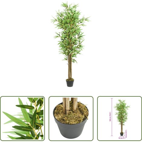 vidaXL Bambou naturel - Bambou artificiel 1288 feuilles 180 cm vert (1/5)