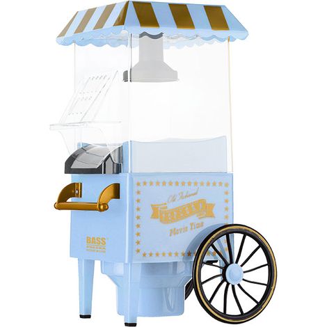 Machine à popcorn rétro avec chariot – Puissance 1 200W – Capacité 50-60g – Préparation rapide en 2-3 minutes