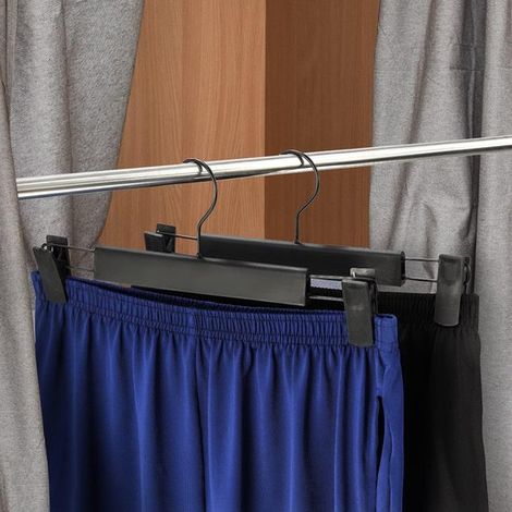10 pezzi di appendiabiti per pantaloni，supporti salvaspazio per gonne con ganci girevoli a 360°，appendiabiti per pantaloni (1/5)