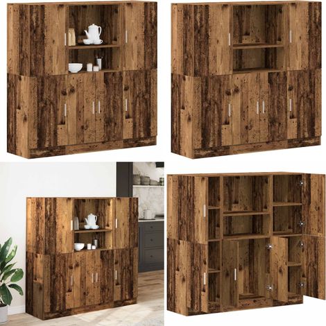 vidaXL Ensemble d'armoires de cuisine 3 pcs vieux bois (1/5)