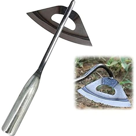 Mandoline creuse en acier inoxydable, outils de jardinage, outils de jardinage, outils de mauvaises herbes, râteau, plantes, légumes, jardin, ferme, désherbage (1/5)