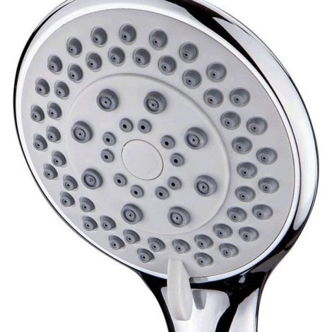 Pommeau de douche économiseur d'eau, pommeau de douche anticalcaire, flexible en acier inoxydable de 150 cm (1/4)