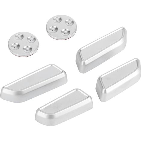 Lot de 6 caches de boutons de réglage de siège automatique en alliage d'aluminium, compatibles avec Tesla Model 3/Y/X/S (1/5)
