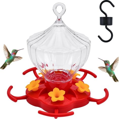 Mangeoire pour colibris d'extérieur — Mangeoire suspendue anti-fourmis à 5 orifices d'alimentation — Décoration de jardin (1/5)