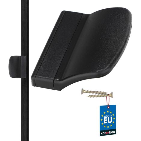 Poignée de Porte de Balcon Pratique en Plastique Poignée de Fumeur Poignée de Porte de Terrasse Poignée de Fermeture Coquille (Noir) (1/5)