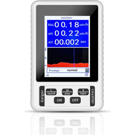 Irovami Compteur Geiger portable – Détection rayons X/gamma/bêta, affichage dose moyenne en direct – Idéal pour domicile, inspection, protection (1/5)