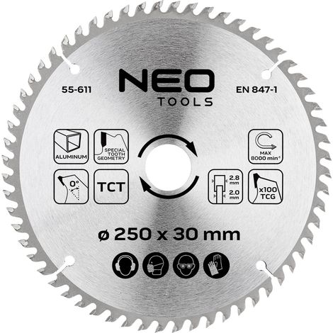 Lama per sega Widia, 250 x 30 mm, 100 denti, per alluminio