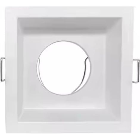 Support encastrable Spot Carré Blanc Mat pour Ampoule GU10 - SILUMEN (1/3)