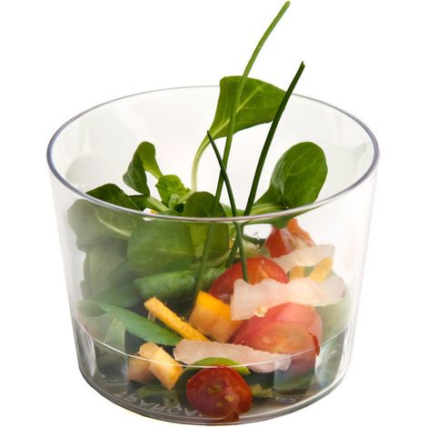 D-Work Verrines Rondes Bodega avec matériau  de haute qualité - 15 pieces - Dimensions D. 80 x Ht. 58 mm - Épaisseur 0.8 mm - Coloris transparent - Fabriquées en France
