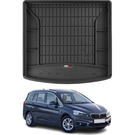 Tapis de Coffre 3D TPE Premium Compatible avec BMW 2er F46 Grand Tourer 2015-2022  Bac de Protection de Coffre Intérieur antidérapant Revêtement de Coffre Bords Hauts pour Voiture Noir (1/5)