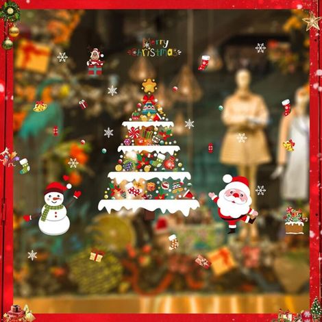 Autocollants pour fenêtres, décorations de Noël pour fenêtres, autocollants pour décorations de Noël (1/5)