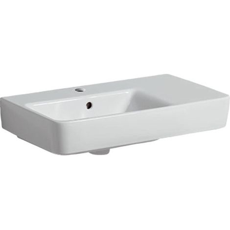 Lavabo Geberit RENOVA COMPACT 650x370mavec étagèredroite blanc KT