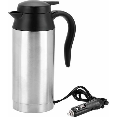 Bouilloire É,lectrique Voiture 24V Env.750ml Tasse Chauffante avec l'Allume-Cigare Bouteille Tasse à, Café, Mugs Camion Distributeur d'Eau Chaude Voyage Cadeau Noë,l Chauffeur Pa (1/5)