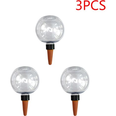 (3PCS,france) Ampoules d'arrosage automatique en plastique 500ML en forme de globe, système d'irrigation goutte à goutte pour plantes en pot (1/4)
