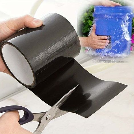 Cinta impermeable, cinta para reparación de tuberías de agua, cubos y alcantarillado, cinta impermeable a prueba de fugas (1/4)
