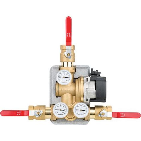 Unité de charge Termovar avec pompe Grundfos UPM 3-70 laiton DN32(11/4"), 55°C (1/2)
