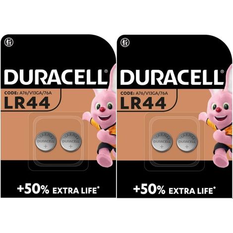 4 Piles bouton LR44 DURACELL V13GA AG13 L1154 A76