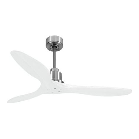 Tenerife de KlassFan - Super destratificateur et ventilateur DC 132 cm Chrome pales bois blanc sans Lumière  25 à 40 m² (1/5)