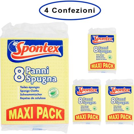 Spontex panni spugna super assorbenti super assorbenti 4 confezioni da 8 spugne