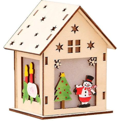 1 guirlande lumineuse LED de Noël en forme de maison (1/3)