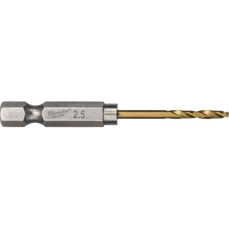 Punte metallo Milwaukee hss-g tin 2,5 mm 10 pezzi (1/3)