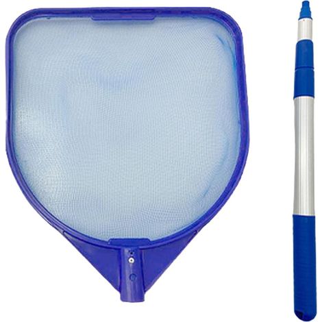 Filet Pour Écumoire De Piscine - Réseaux Nettoyage Outil La Skimmer Feuilles Utilisations Three-section telescopic pole net (1/5)