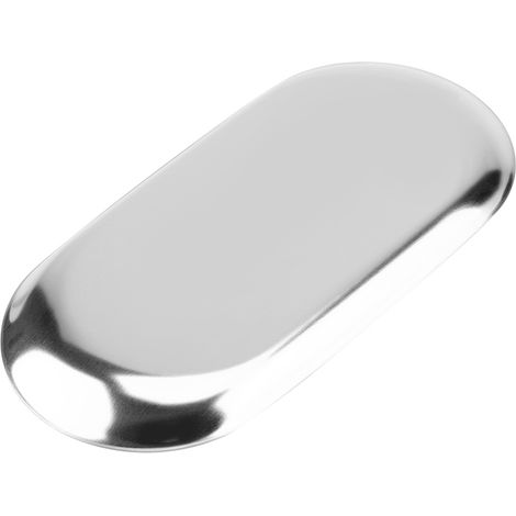 Plateau de Stockage Style Nordic Plateau en Acier Inoxydable pour Cosmétiques Bijoux Plateau pour Gâteaux Bureau (Silver S) (1/5)