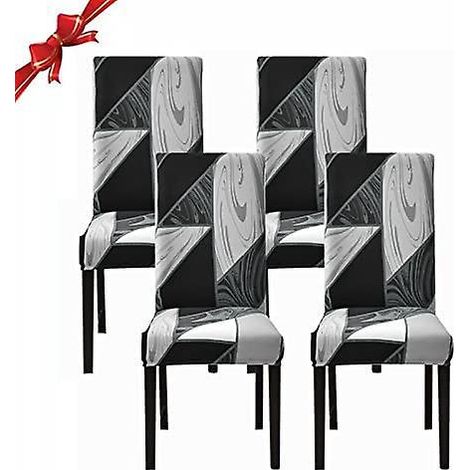 housse De Chaise Salle Manger Extensible 4 Pices,housse De Chaise Universelle Lavables,couverture De Chaise Facile Nettoyer Pour Dcor Salle Man (1/5)