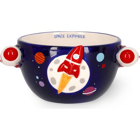 Legami - Tazza in Gres per Cereali Buongiorno Tema Space, Tazza per la Colazione, Utilizzabile in Microonde, Lavabile in Lavastoviglie, Capacità fino a 400 ml, 12 x 9 cm (1/5)