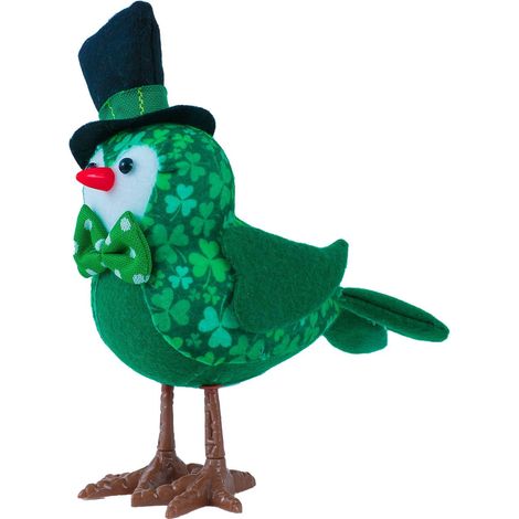 Oiseau En Peluche - Décoration Fenêtre Et Intérieur - Jouet En Tissu Vert Clair - Pour Enfants Et Collecte De Décorations - 1 Pièce (1/5)