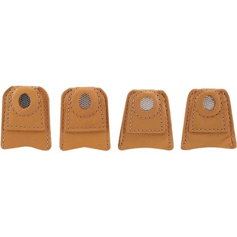 Lot de 4 dés à coudre en cuir, protège-doigts pour tricot, quilting, épingles et aiguilles. Accessoire de couture. (1/5)