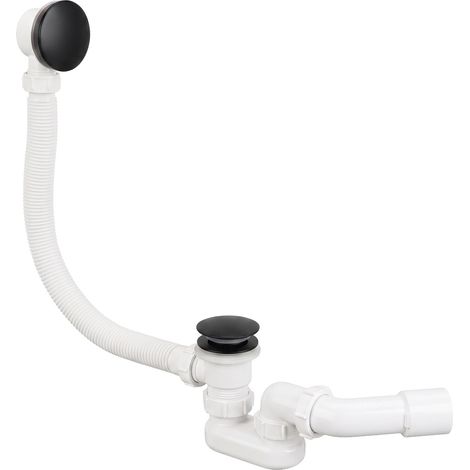 Bathtub siphon Rea with click-clack waste Black (1/5)