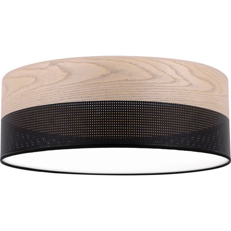 LÁMPARA DE TECHO DE PLEXI DE MADERA NEGRA 40CM ROBLE CLÁSICO (1/5)