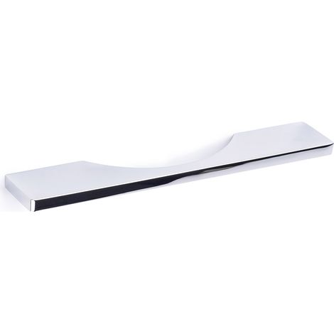 Asa de zamak con acabado cromo brillo, dimensiones:180x7x30mm y entrepuntos:160mm -