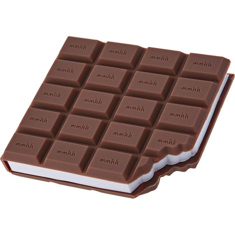 Un carnet en forme de tablette de chocolat, instrument d'écriture créative, portable, doux au toucher et au design original.