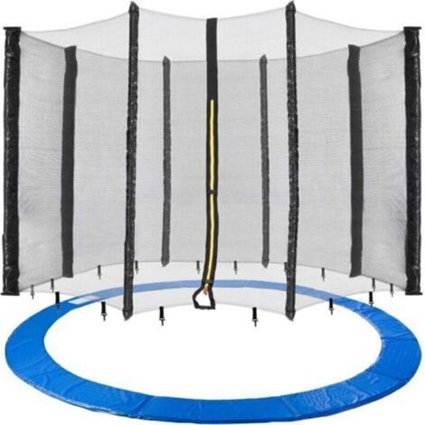 Filet Trampoline 244 cm,Filet de Protection pour Trampolines 6 Barres,Résistant aux UV (1/4)