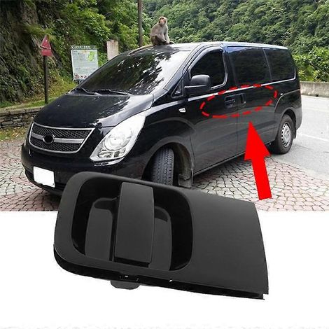 Poignée extérieure de porte coulissante noire gauche 83650-4H100 pour Hyundai H1 Grand Starex Imax I800 (2005-2018) (1/4)