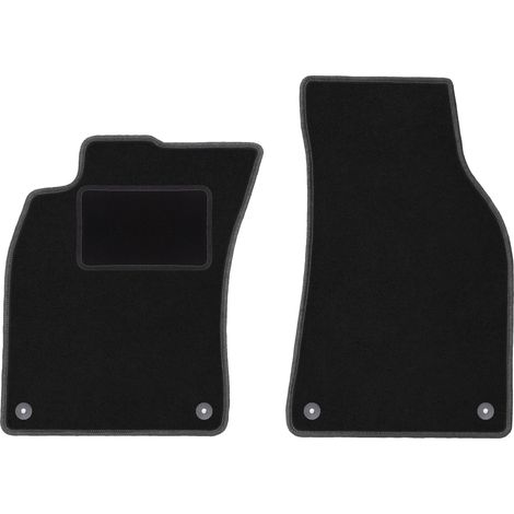 Alfombrillas delanteras para Audi A6 C6 sedán, familiar, avant (2004-2006) negras (1/5)