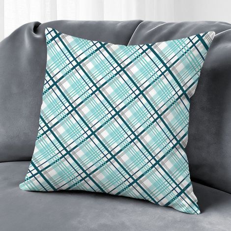 Housse de coussin motif carré, décoration salon maison,45×45cm (1/5)
