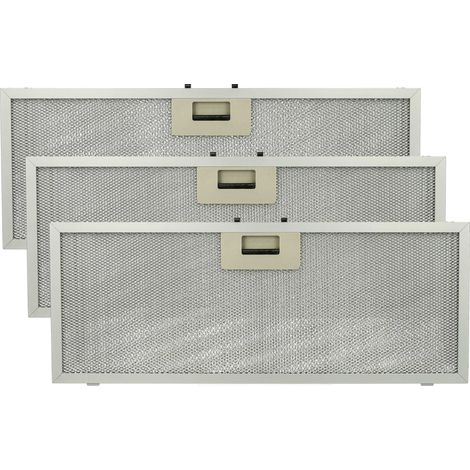 vhbw 3x Filter Metallfettfilter kompatibel mit Bauknecht DLHI 5660 857457316002 Dunstabzugshaube - 45,9 x 17,7 x 0,85 cm, Metall
