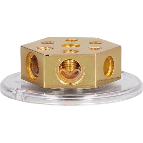 Verteilerblock für Auto-Audio: 2x0 GA Eingang, 4x4 GA Ausgang mit 60A Sicherungshalter (1/5)