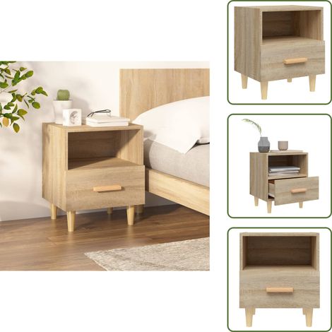 Comodino con cassetto - vidaXL Comodino Rovere Sonoma 40x35x47 cm - Comodino con scomparto