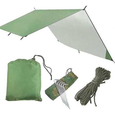 Bâche de tente de camping, bâche pour hamac, imperméable, légère et compacte (1/5)