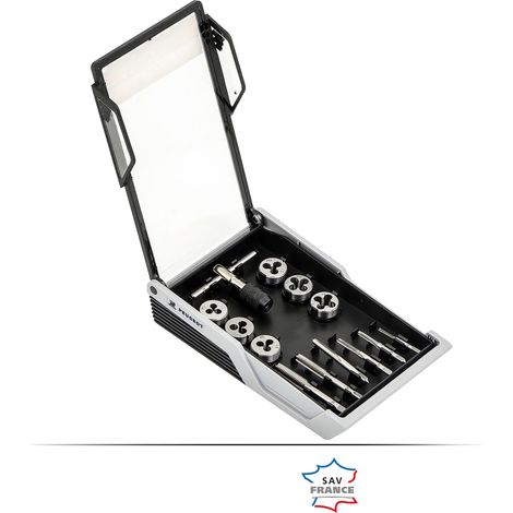 Coffret de 13 pièces tarauds et filières + clé