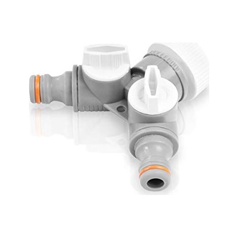 RACCORDO A T LINEA BIANCA CON VALVOLE BRADAS DA 1"-3/4""