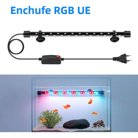 Wasserdichte, tauchfähige Aquariumleuchte RGB/Blau-Weiß LED 18-48 cm, dekorative Gartenleuchte mit EU/US-Stecker (1/5)