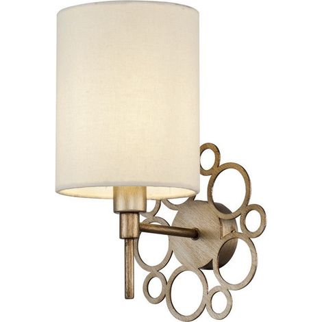 Applique murale abat-jour lampe chambre lampe couloir lampe métal textile (1/2)