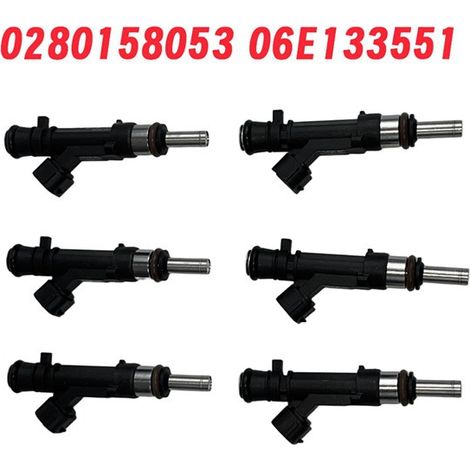 Six injectors 0280158053 06E133551 are suitable for the Audi A6. (1/5)