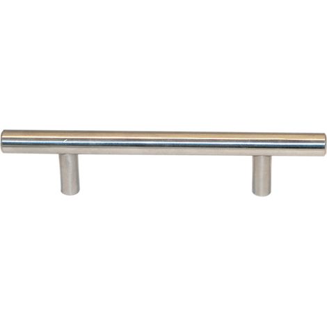 Poignée barre de diamètre 12mm entraxe 160mm finition en inox brossé CADAP 00498L 72S